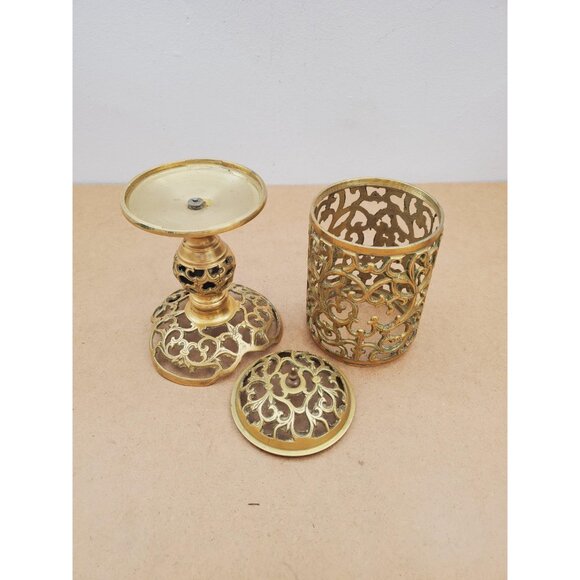 Candle holder / candlestick / candle lamp / lantern - Simple design Vintage - Picture 9 of 10